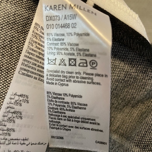 Karen Millen stretch ruched black dress size 2 - Picture 4 of 10